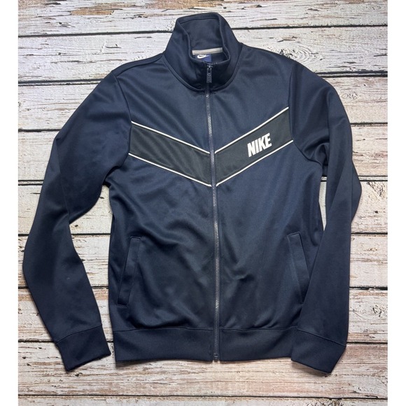 Nike Jackets & Blazers - Vintage NIKE Blue‎ Label Full-Zip Track Warm Up Jacket Navy Blue Size Small Logo